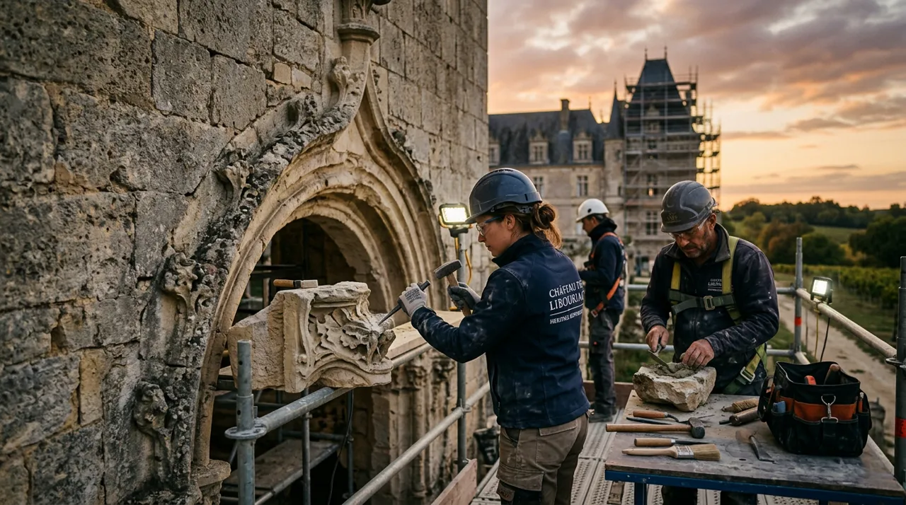 Chantier de restauration des voûtes