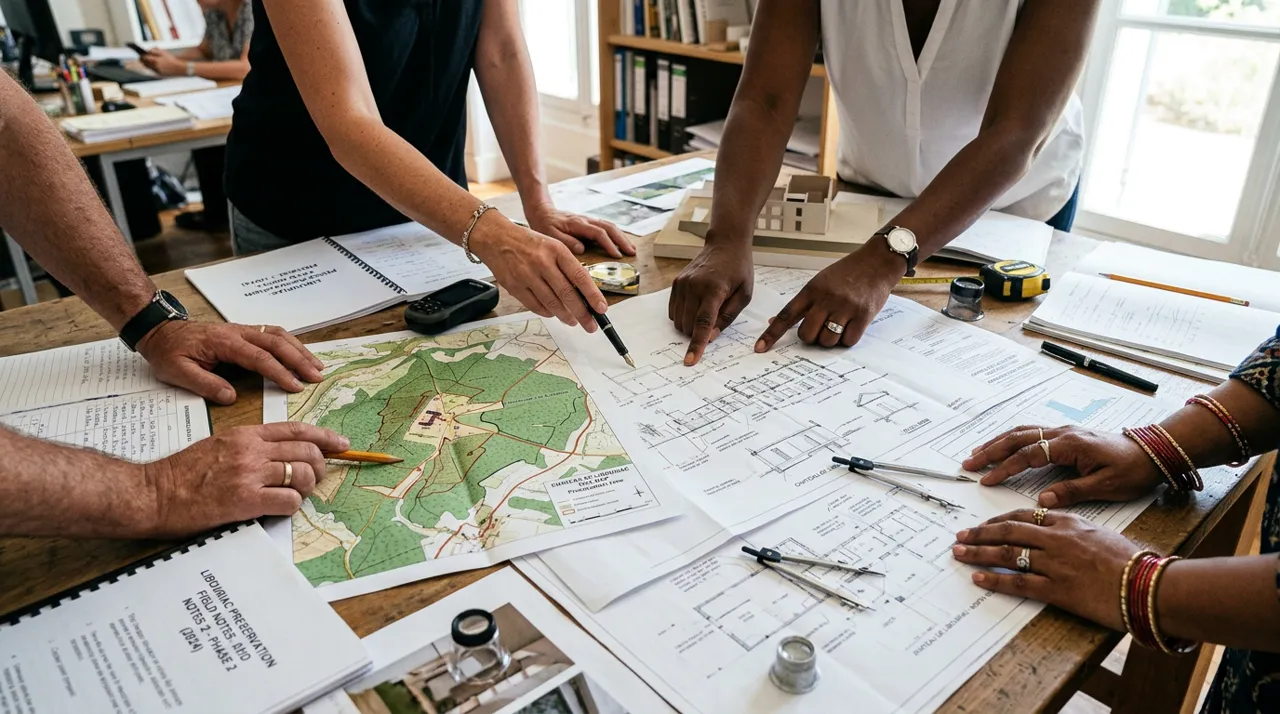 Concertation technique et historique sur les plans du château