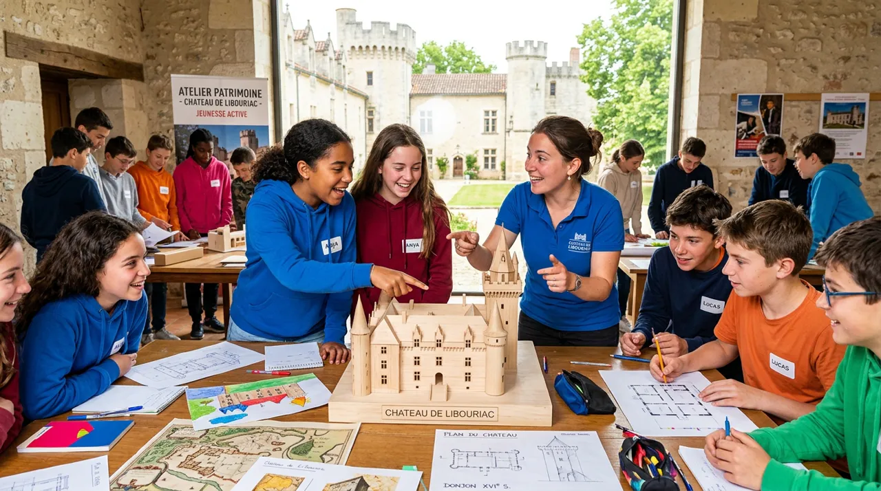 Jeunes apprenants en atelier histoire